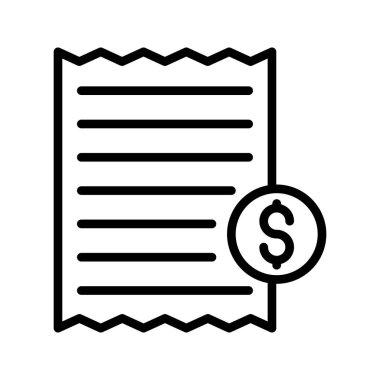 alış irsaliyesi ince çizgi vektör simgeler