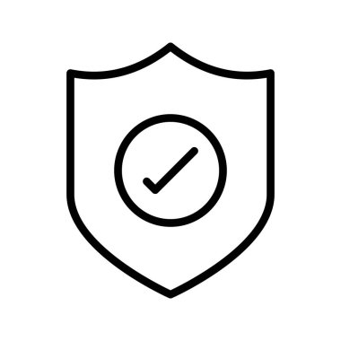 ince çizgi vektör simgeler kalkan