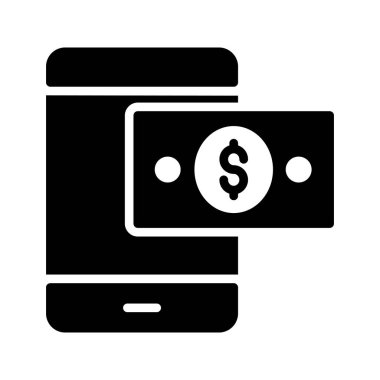 Doları Glifler düz vektör simgesi