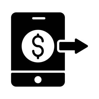 Doları Glifler düz vektör simgesi