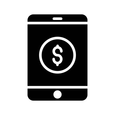 Doları Glifler düz vektör simgeler