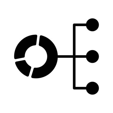 Diyagram Glifler düz vektör simgeler