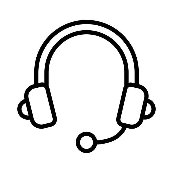 Λεπτή Γραμμή Ακουστικών Ανυσματικά Εικονίδια — Διανυσματικό Αρχείο