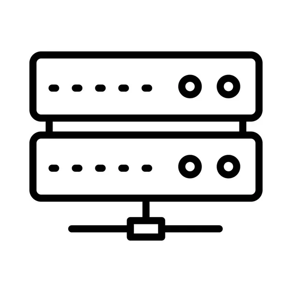 Veritabanı Ince Çizgi Vektör Simgeler — Stok Vektör