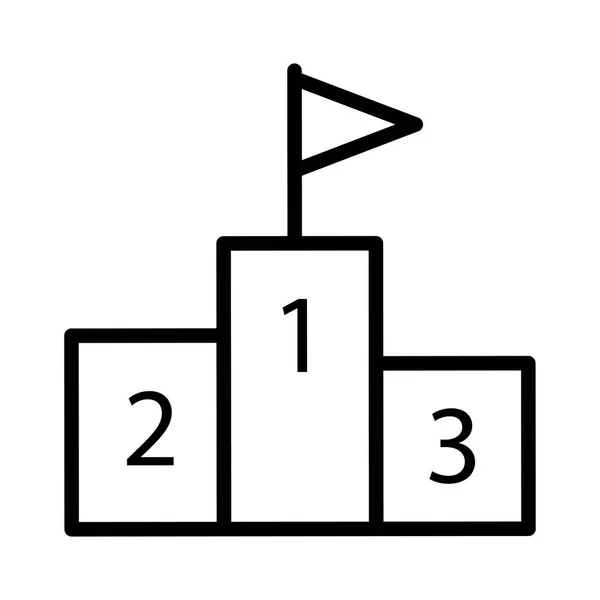 Gewinner Dünne Linie Vektor Symbol — Stockvektor