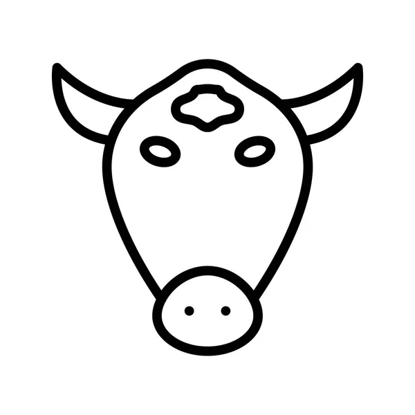 Cow Thin Line Vector Icons — Stock Vector