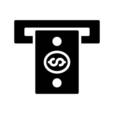 ATM Glifler düz vektör simgeler