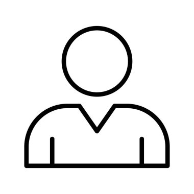 profil ince çizgi vektör simgesi