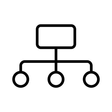 bağlantı ince çizgi vektör simgesi