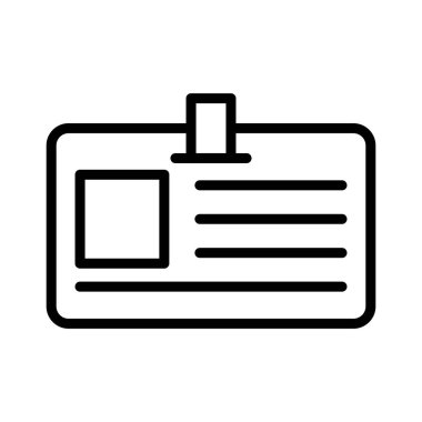 kimliği ince çizgi vektör simgesi