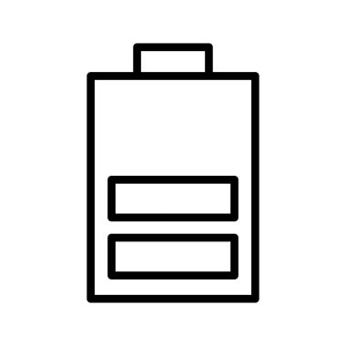 akümülatör ince çizgi vektör simgesi