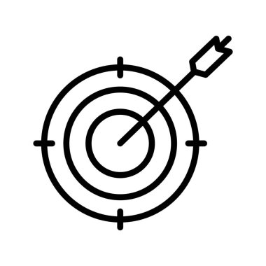 odak ince çizgi vektör simgesi