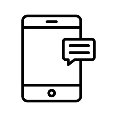 ileti ince çizgi vektör simgesi