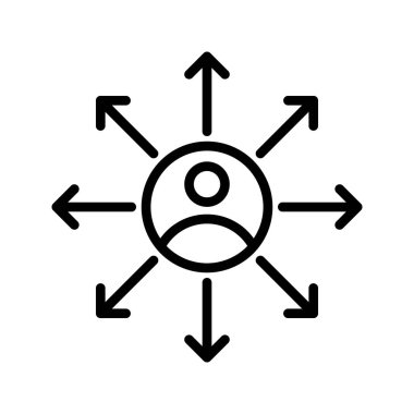 Kullanıcı ince çizgi vektör simgesi