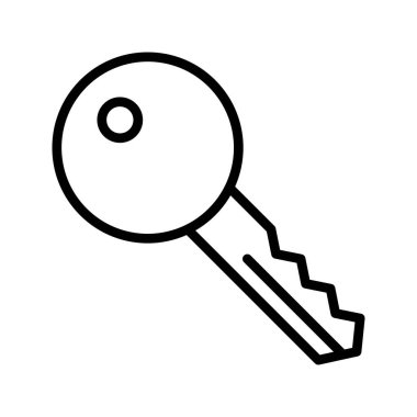 kilit ince çizgi vektör simgesi