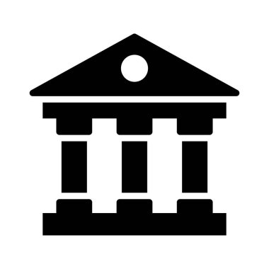 Mahkeme Glifler düz vektör simgeler