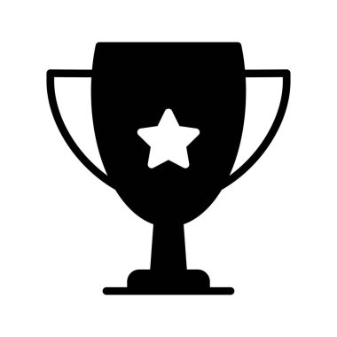 Kupası Glifler düz vektör simgeler