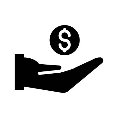 Doları Glifler düz vektör simgeler