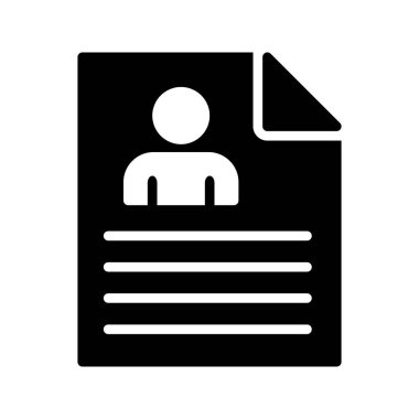 CV Glifler düz vektör simgeler