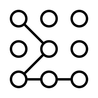 Güvenlik ince çizgi vektör simgeler