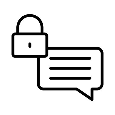 ince çizgi vektör simgeler kilitle