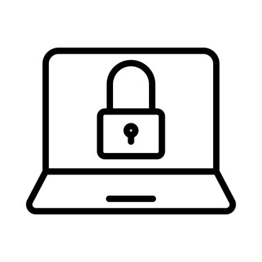 dizüstü ince çizgi vektör simgeler