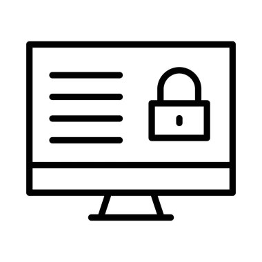 ince çizgi vektör simgeler güvenli