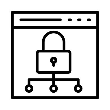 Ağ ince çizgi vektörel çizimler simgeleri