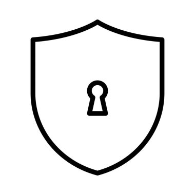 koruma ince çizgi vektörel çizimler simgeler