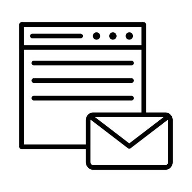 posta ince çizgi vektörel çizimler simgeler