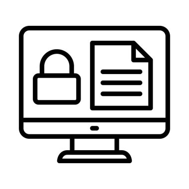 ince çizgi vektörel çizimler simgeler kilitle