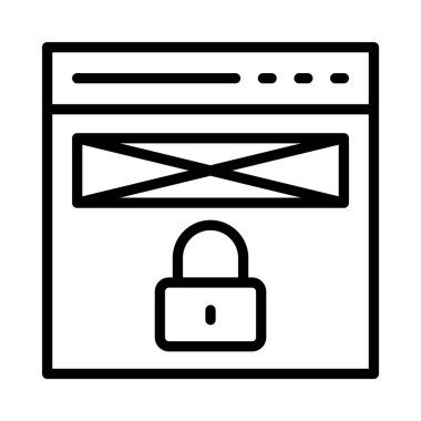 tarayıcı ince çizgi vektörel çizimler simgeler