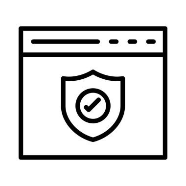 ince çizgi vektörel çizimler simgeler kalkan