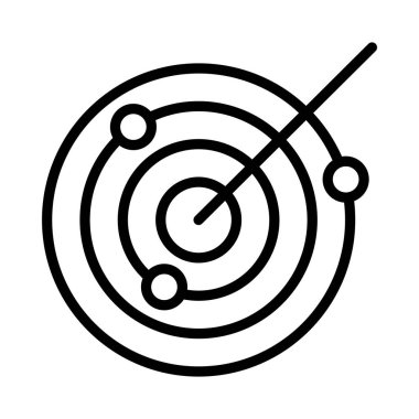 Güvenlik ince çizgi vektörel çizimler simgeler