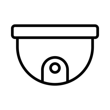 Güvenlik kamera ince çizgi simgeler vektörler