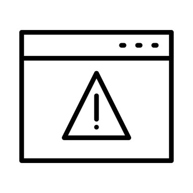 Uyarı ince çizgi vektörel çizimler simgeleri