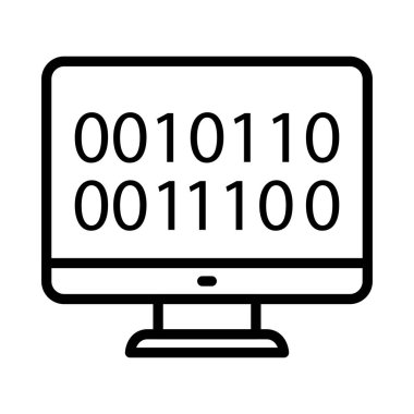 ince çizgi kodlama simgeler vektörler