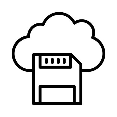 disket ince çizgi vektörel çizimler simgeler