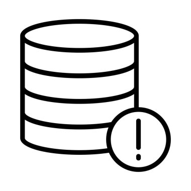 Uyarı ince çizgi vektörel çizimler simgeleri