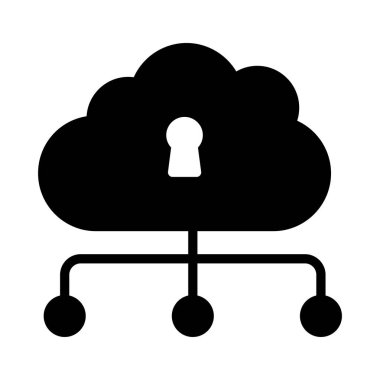 bulut vektör Glifler simgeler