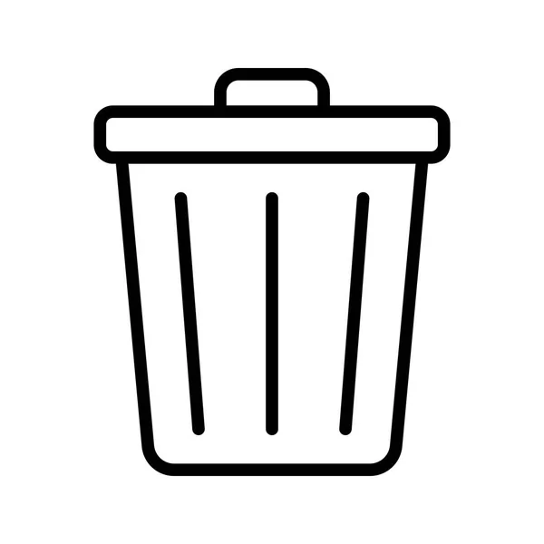 Trashthin Línea Vector Icono — Archivo Imágenes Vectoriales