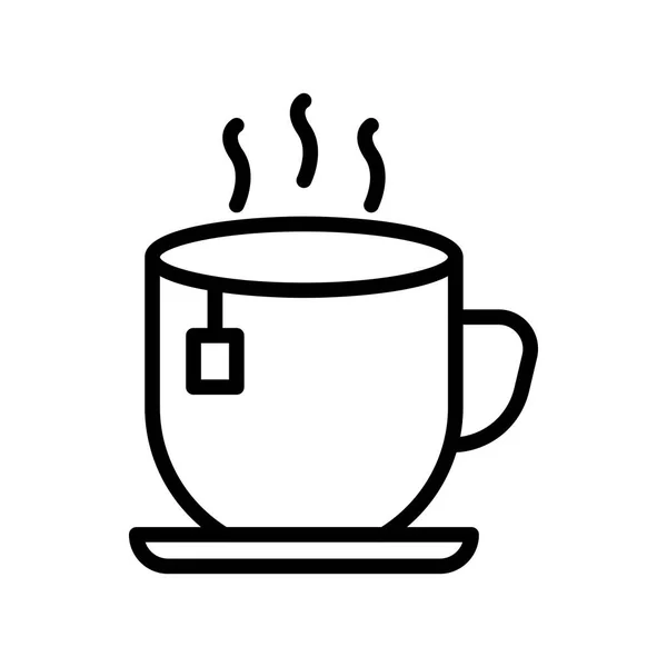 Koffie Dunne Lijn Vector Pictogram — Stockvector