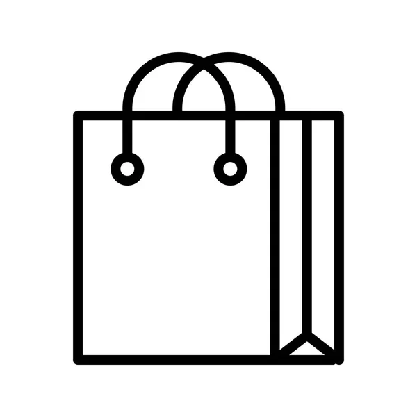 Shopping Ligne Mince Icône Vectorielle — Image vectorielle