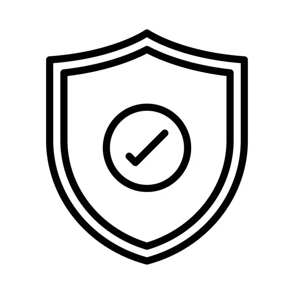 Protección Delgada Línea Vectorial Iconos — Vector de stock