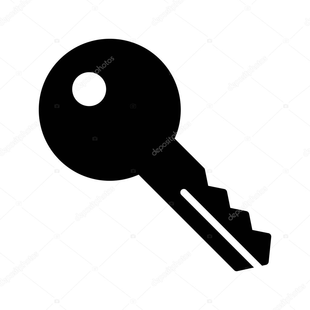 lock glyphs flat vector icons