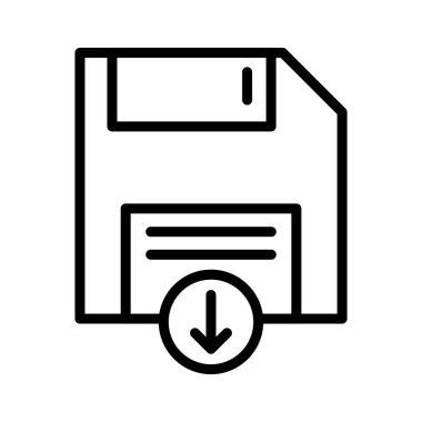 disket ince çizgi vektör simgeler