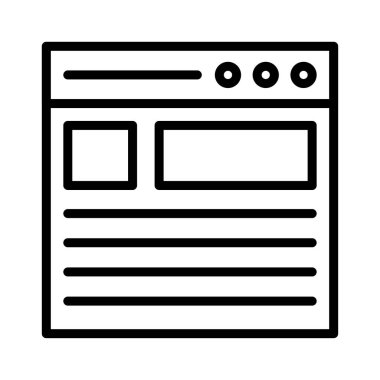 Web ince çizgi vektör simgeler