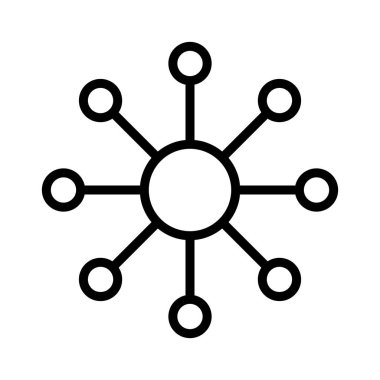 bağlantı ince çizgi vektör simgeleri