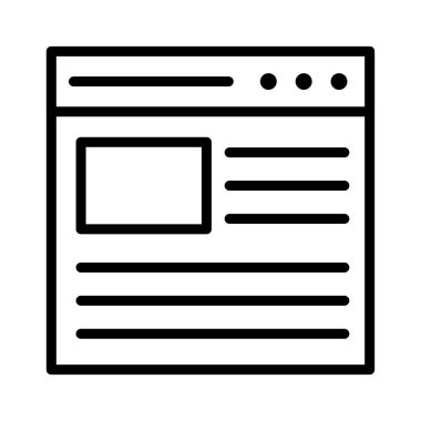 tarayıcı ince çizgi vektör simgeler