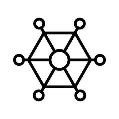 bağlantı ince çizgi vektör simgeleri